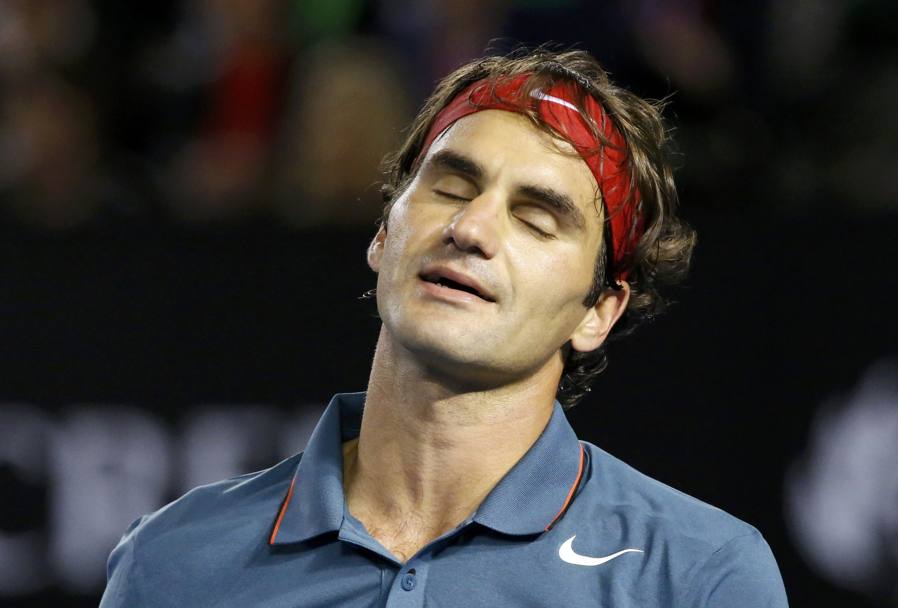 Federer appare rassegnato. Reuters